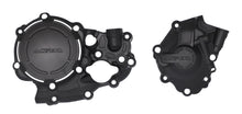 Load image into Gallery viewer, Acerbis X-Power Kit Hon Black 28568-40001 motorcycle part, black and silver components, and mounting hardware.