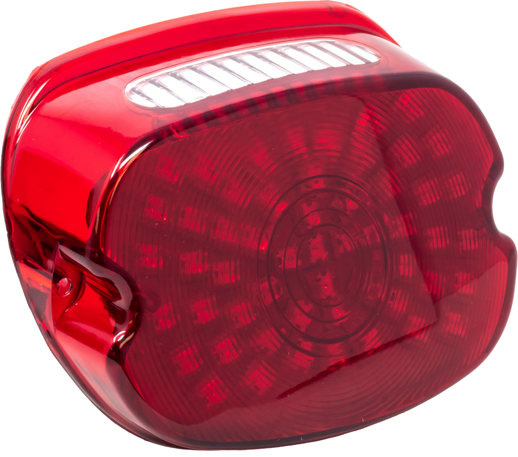 Letric Lighting Co Slantback So-Lo LED tail light with red lens, automotive illumination, compact and sleek design for vehicle safety.