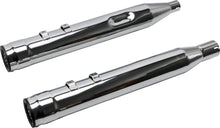 Load image into Gallery viewer, FireBrand Grand Prix Mufflers Chrome Touring exhaust for bikes, showing shiny chrome finish and sleek design, compatible with 1995-2016 models.