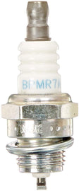 NGK spark plug model BPMR7A-S, solid construction, shown in close-up image with metal and ceramic components.