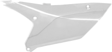 Load image into Gallery viewer, White Polisport Plastics side panels for Yamaha YZ 64-849852 motorcycle, showcasing the durable body panels with mounting points.