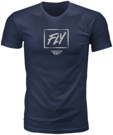 Fly Racing Fly Zoom Tee Navy, 2XL, casual t-shirt with a graphic design, shown in navy color.