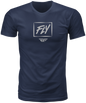 Fly Racing Fly Zoom Tee Navy, 2XL, casual t-shirt with a graphic design, shown in navy color.