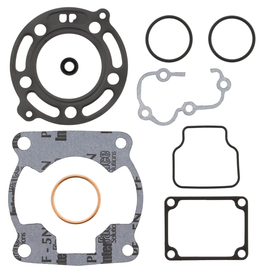 Vertex Top End Gaskets 681-0483 set showing multiple gaskets and seals for engine top end repair.
