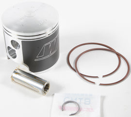Wiseco M07350 488 piston kit for '86-99 S/M engines, showing piston components with brand markings and detailed metal finish.