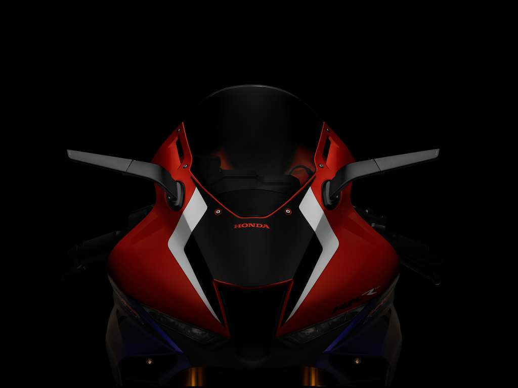 RIZOMA Stealth Sport motorcycle mirrors in black, pair with Hon 58-BSS031B, featuring sleek, aerodynamic design and reflective glass surfaces.