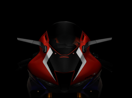 RIZOMA Stealth Sport motorcycle mirrors in black, pair with Hon 58-BSS031B, featuring sleek, aerodynamic design and reflective glass surfaces.