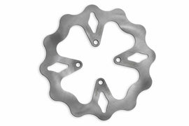 Rear GALFER Wave Brake Rotor with 17-3726 design, showcasing the distinctive wave pattern and metallic finish.