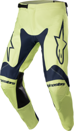 Alpine Star Racer Hoen Pants in Night Navy and Fluo Green, size 34, featuring sporty design and durable fabric.