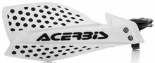Load image into Gallery viewer, Acerbis Ultimate X white and black motorcycle handguard with mounting brackets and protective features.