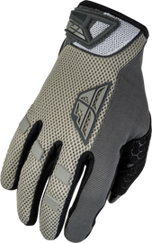 Grey Fly Racing Women's CoolPro gloves with padded palms and adjustable wrist straps, designed for motorcycle riding comfort.