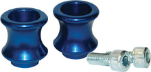 Charger l'image dans la galerie, VORTEX Swingarm Spools 6mm Blu Yam, motorcycle body accessories with blue finish, designed for easy wheel removal and stability.