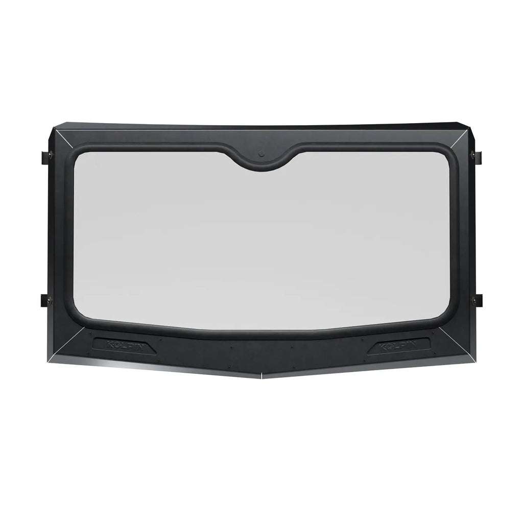 Kolpin glass front windshield for CFM side-by-side, clear single-pane design with mounting hardware visible