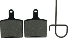 SP1 Brake Pads for vehicle air conditioning system, showing a close-up of the brake pad with branding and metallic surface.