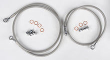 Load image into Gallery viewer, Streamline front brake line for Polaris RZR XP 900, durable steel braided hose with fittings, designed for off-road performance.