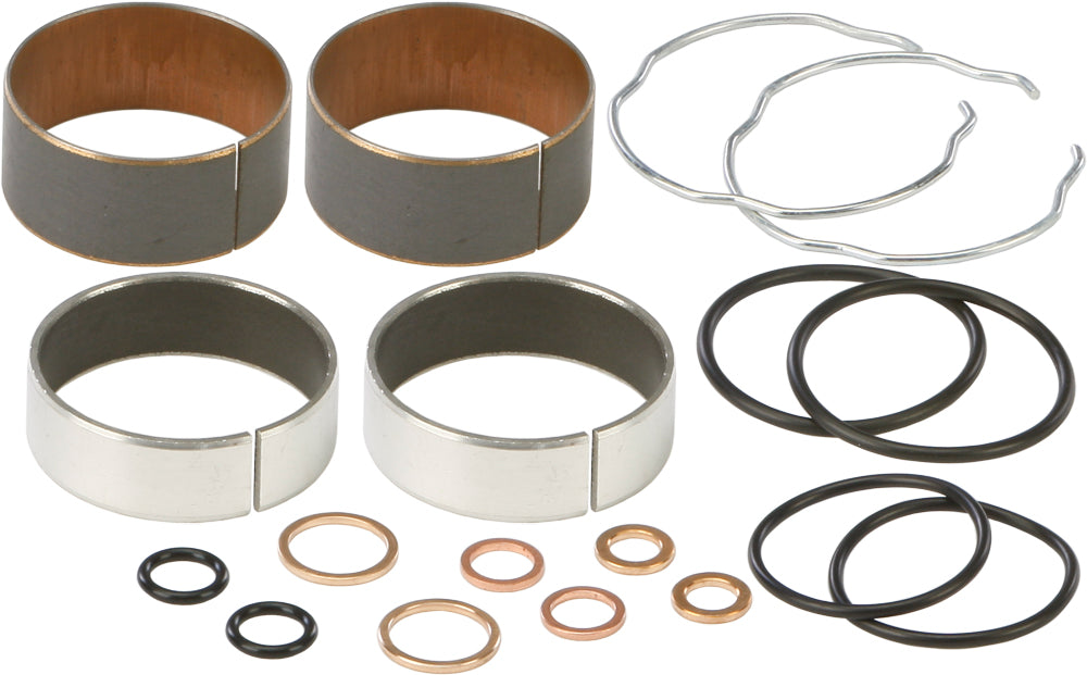 All Balls suspension fork bushing kit 23-86089 with multiple bushings for motorcycle fork maintenance, shown in the image.