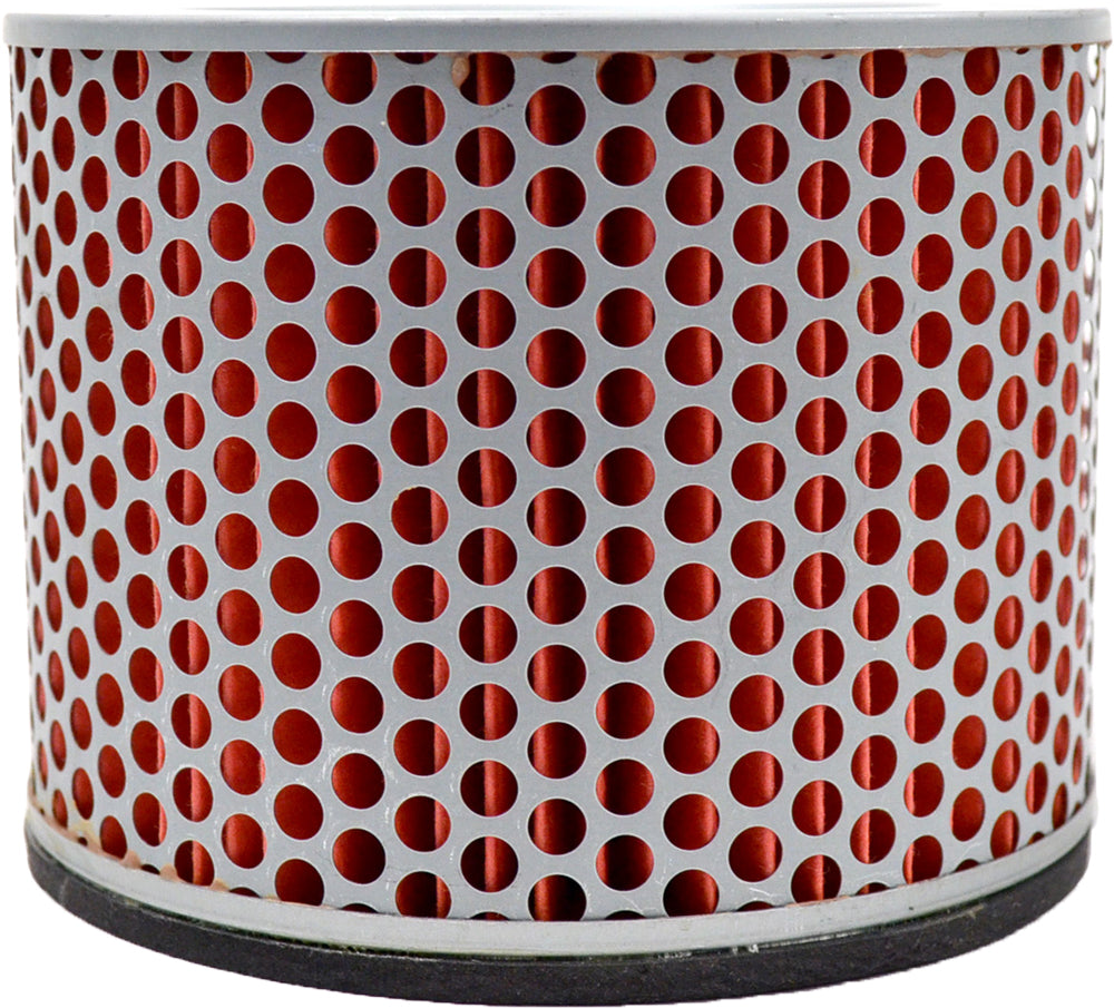 Emgo Air Filter 78-9318 for motorcycle engine, cylindrical design with black rubber edges and pleated filter element