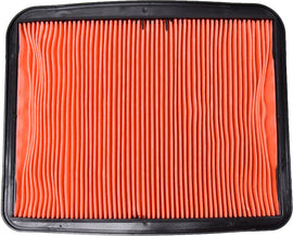 Emgo air filter 78-9320 for motorcycle engines, showing the rectangular filter with pleated paper element.