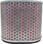 Emgo 78-9332 air filter for motorcycles, showing the cylindrical filter element with rubber edges and metal mesh support.