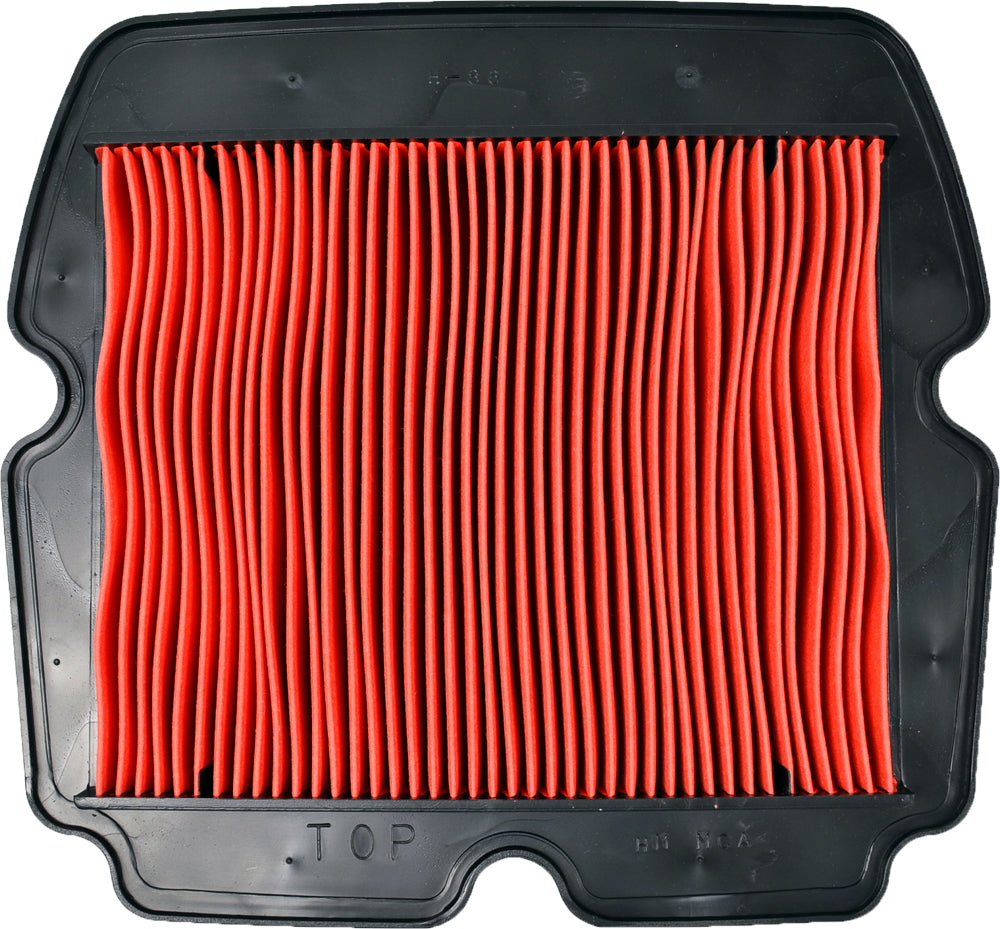 Emgo Air Filter 78-9350 for motorcycles, showing the rectangular filter element with a black rubber frame.
