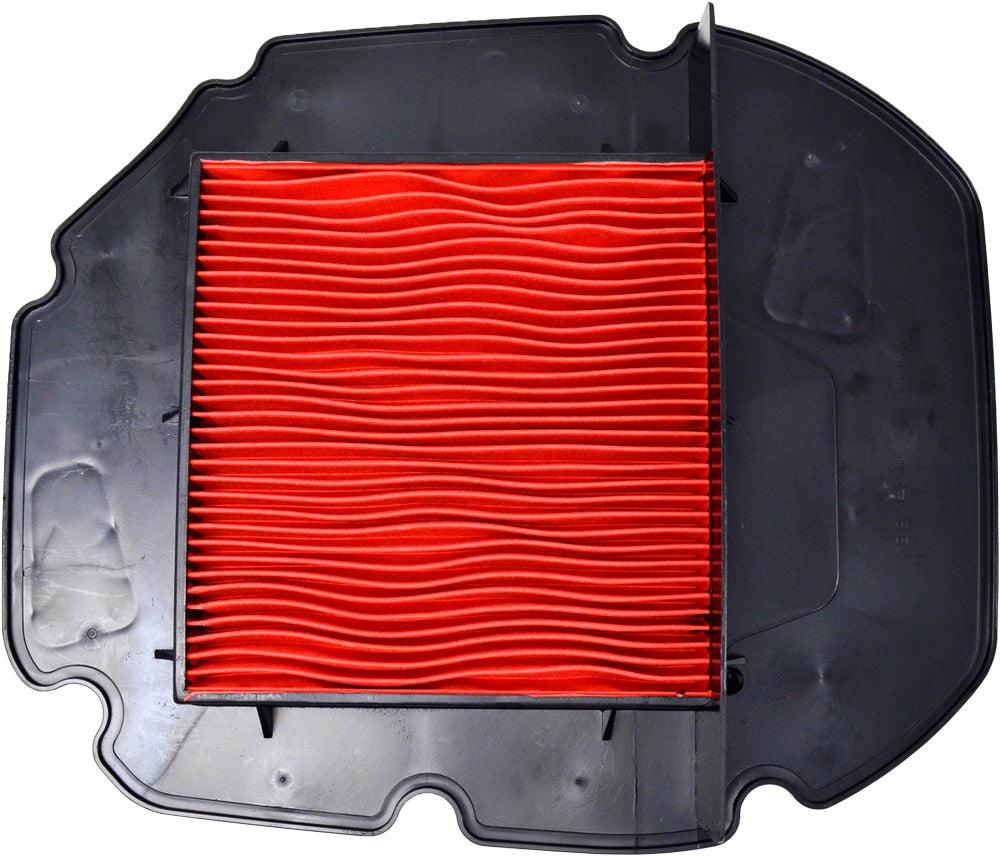 Emgo air filter 78-9361 with pleated paper element and rubber frame for motorcycle or ATV engine filtration.