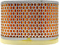 Emgo Air Filter 78-9401 for motorcycles, cylindrical shape with pleated paper filtering element and rubber mounting edges.