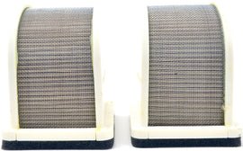 Emgo air filter 78-9407 showing a cylindrical filter element with pleated paper and rubber edges for engine air intake.