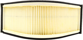 Emgo Air Filter 78-9408, rectangular vehicle air filter with black frame and pleated paper filtering surface for engine air intake
