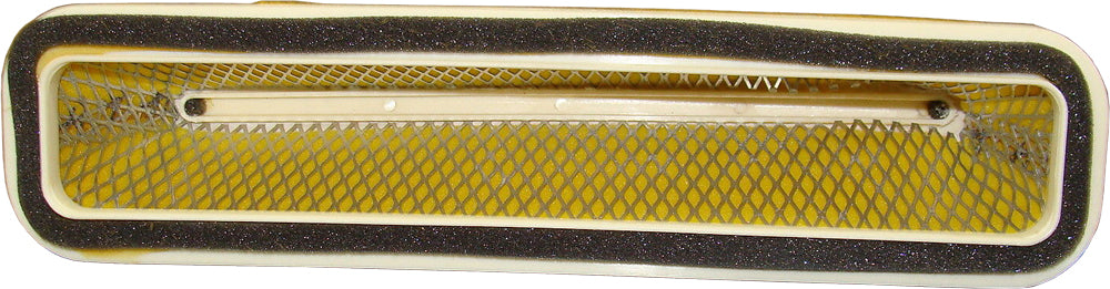 Emgo air filter 78-9420 for motorcycles, showing the rectangular filter element with metal frame and pleated filtration material.