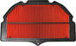 Emgo air filter 78-9501, a replacement air filter with a black and silver metal frame designed for motorcycle engines.