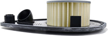 Load image into Gallery viewer, Emgo Air Filter 78-9508, a replacement air filter for motorcycles, featuring a cylindrical design with pleated filter material and rubber edges.