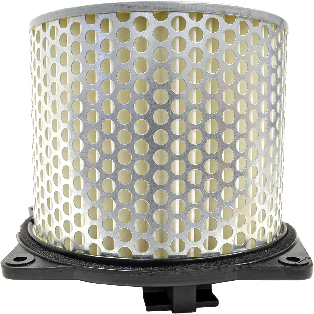 Emgo Air Filter 78-9512, a replacement air filter for motorcycles, with a cylindrical shape and black filtering material.