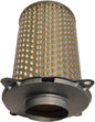 Emgo Air Filter 78-9513 for motorcycles, showing the cylindrical filter element with plastic end caps.