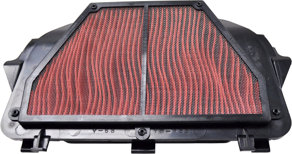 Emgo air filter model 78-9613 for motorcycle or vehicle, showing the rectangular filter element with black rubber edges.