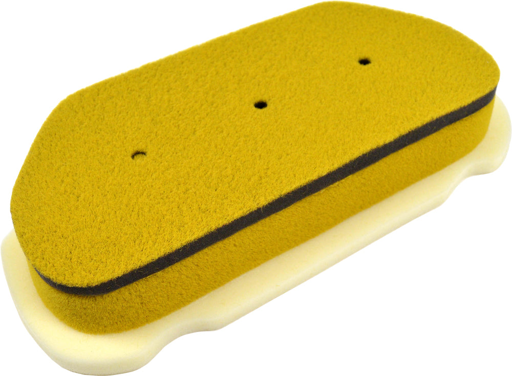 Emgo air filter 78-9620 showing a black rectangular air filter with a metal mesh frame for motorcycle or vehicle engine intake