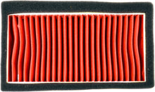 Load image into Gallery viewer, Emgo air filter 78-9622 for motorcycles, featuring a rectangular shape with a pleated filter element and black plastic frame.