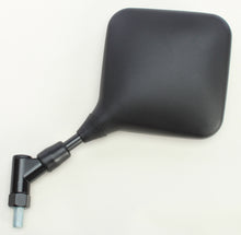 Charger l'image dans la galerie, Emgo left motorcycle mirror for Suzuki models, black finish, round shape with mounting arm, designed for easy installation.