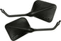 Emgo GP Sport motorcycle mirror with 8mm mount, black finish, showing the round mirror surface and sturdy mounting arm.