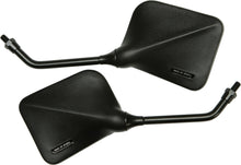 Load image into Gallery viewer, Emgo GP Sport motorcycle mirror with 8mm mounting bolt, black finish, showing reflective surface and sturdy construction.