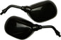 Black Emgo Mini Scooter Mirrors with 8mm mounts, designed for easy installation and clear rearview visibility.