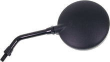 Load image into Gallery viewer, Emgo 10-inch stem motorcycle mirror with Kaw/Moto Guzzi mounts, showing sleek black finish and reflective mirror surface.