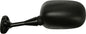 Emgo left motorcycle mirror with black housing and adjustable arm for Honda bikes, designed for clear rear visibility.