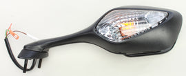 Left motorcycle mirror by Emgo, model 56-9945, with a sleek design and reflective surface for enhanced rear visibility.