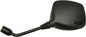 Emgo left motorcycle mirror for Suzuki 56-9973, black plastic housing with reflective glass, mounted on bike handlebar.