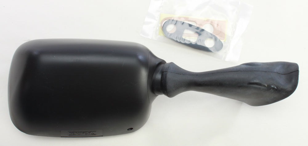 Right side motorcycle mirror by Emgo for Suzuki models, with a sleek design and durable housing.