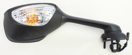 Emgo right motorcycle mirror for Suzuki 56-9981, chrome finish with reflective glass and mounting arm visible in the image.