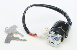 Emgo ignition switch for Honda 56-5860, black switch with key slot, designed for motorcycle ignition system.