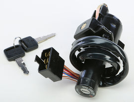 Emgo ignition switch for Honda, model 56-5884, black switch with key slot, mounted on a vehicle ignition panel.