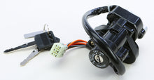 Load image into Gallery viewer, Emgo Suzuki ignition switch model 56-5817 with black plastic housing and key slot for motorcycle ignition system.