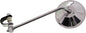 Emgo 8-inch round silver clamp-on mirror for motorcycles and bikes, featuring a durable metal frame and adjustable mounting.